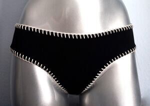 Victoria's Secret Black Stitched Edge Surf Cheeky Hipster Bikini Bottom XS